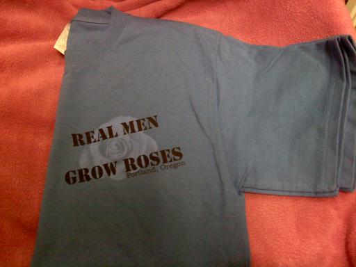 Adult Real Men Grow Roses T-Shirt