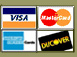 Credit Cards We Accept, Visa, MC, Amex, Discover