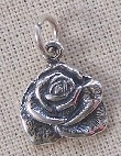 Classic Sterling Silver Rose Charm