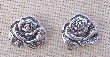 Classsic Sterling Silver Rose Earrings - Post